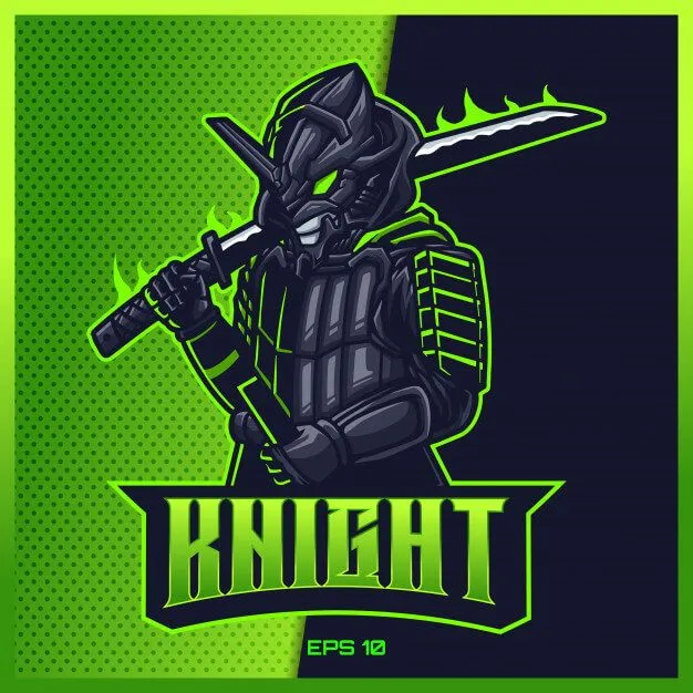 Dark samurai mascot design by Hamdan Ibne Muneer